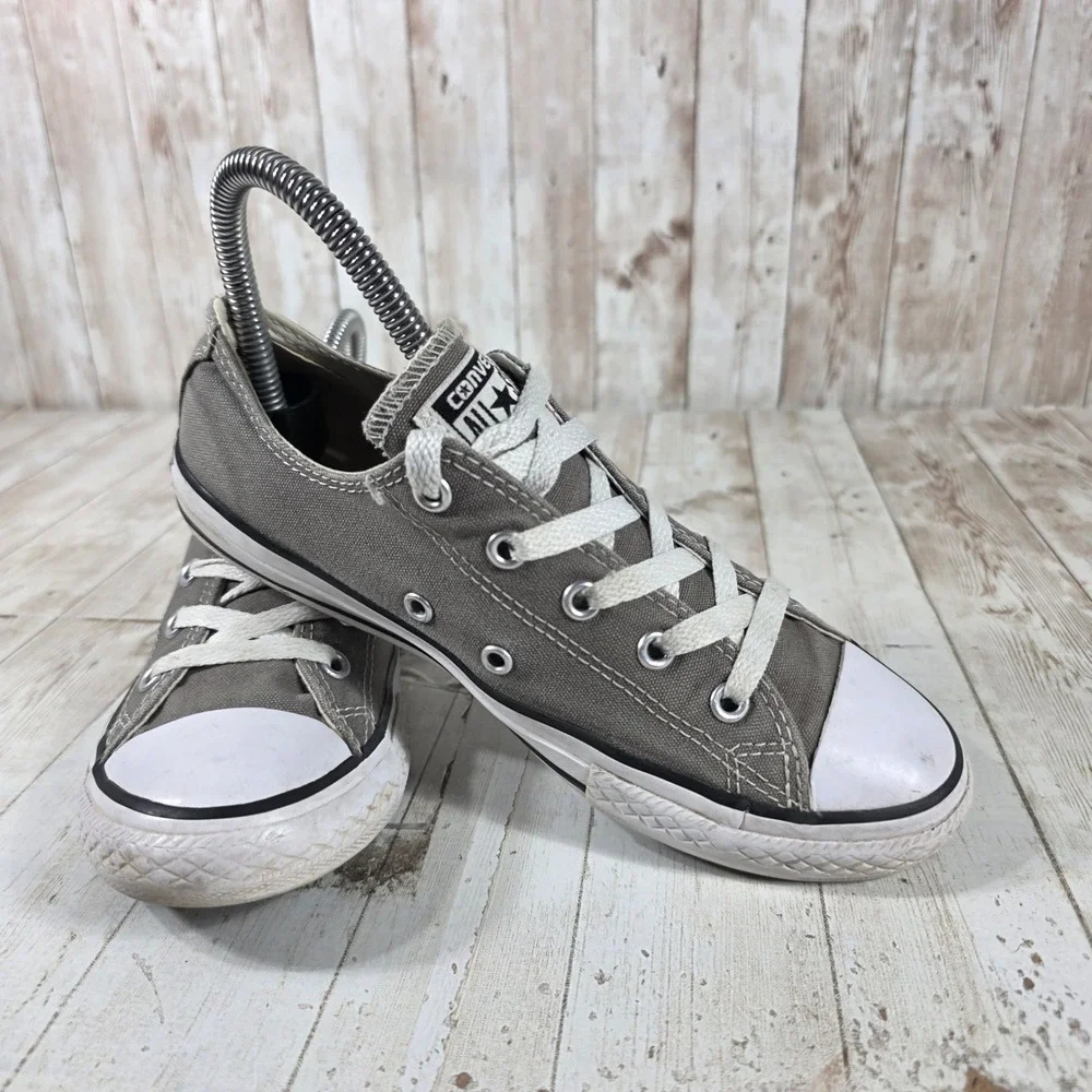 Converse Chuck Taylor All Star Low Top Charcoal Grey Canvas Sneakers 3J235 - Picture 8 of 8